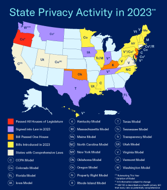 State privacy map July 2023